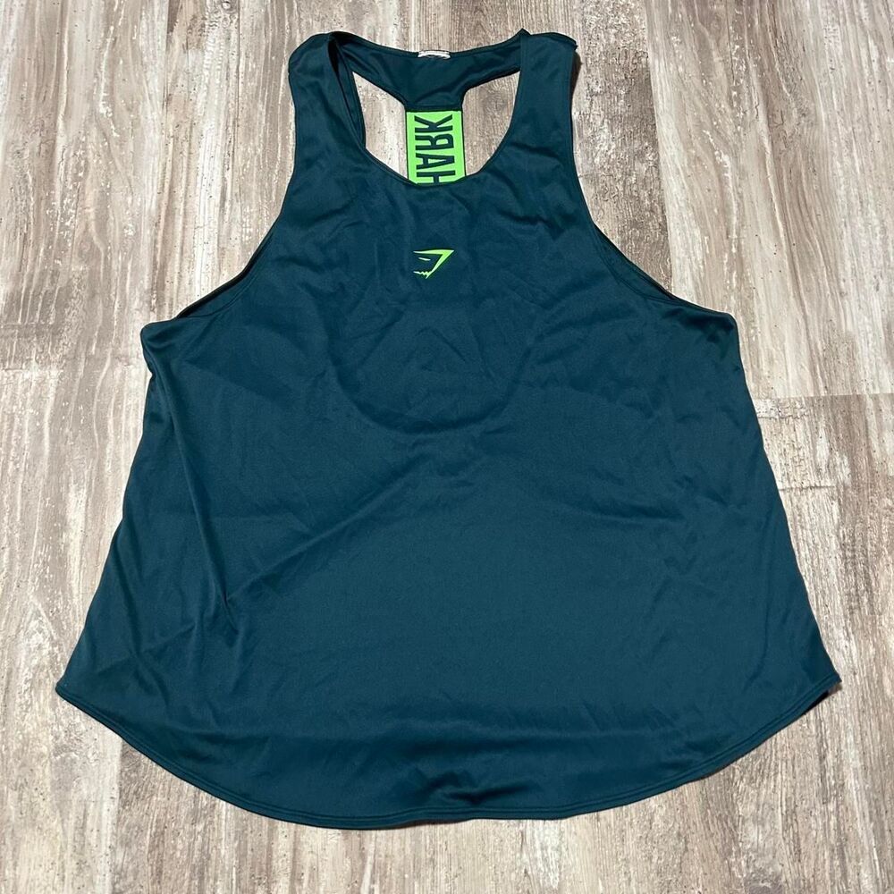 Gymshark Women's green activewear gym wear fitness workout tank top